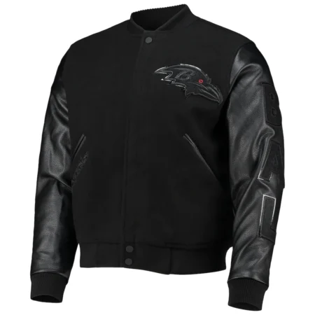 Men’s Pro Standard Black Baltimore Ravens Full-Zip Varsity Jacket