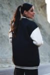Ladies Varsity Jacket Black