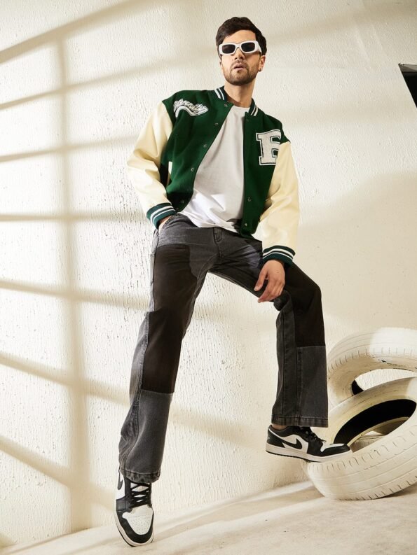 Green Varsity Jacket Men