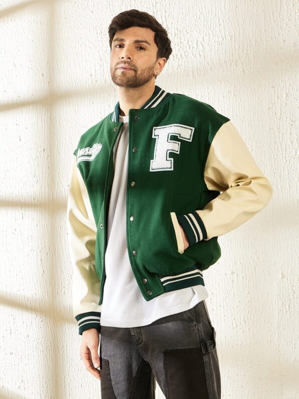 Green Varsity Jacket Men