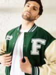 Olive Green Classic Varsity Jacket