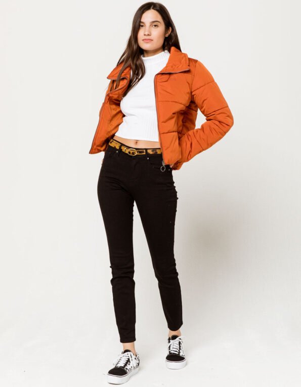 Orange Puffer Jacket Women's