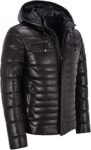 Leather Puffer Jacket