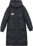 Black Long Puffer Jacket Womens