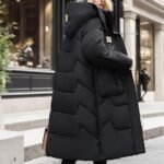 Black Long Puffer Jacket Womens