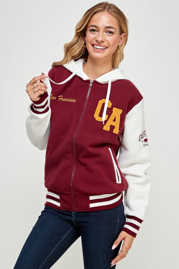 Varsity Jacket With Hood