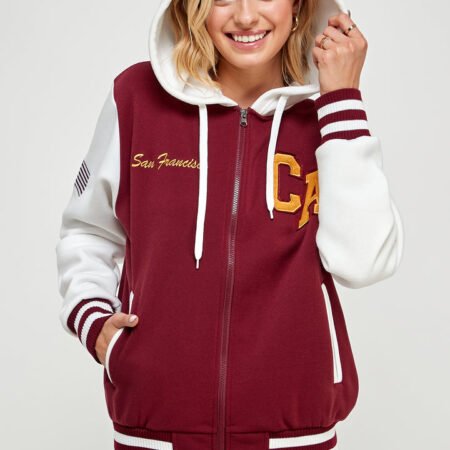 Varsity Jacket With Hood