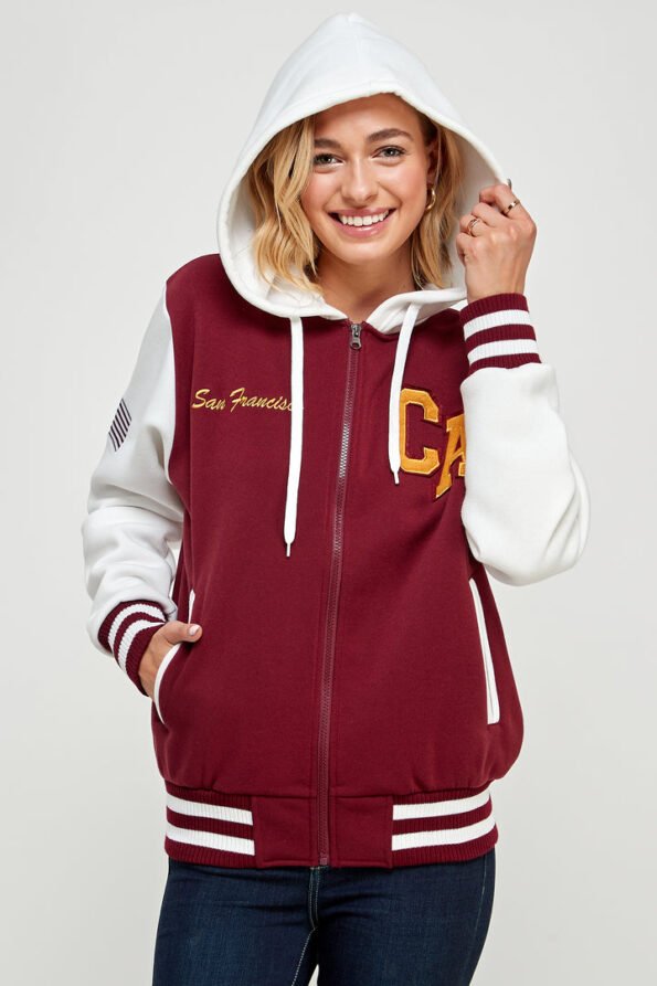Varsity Jacket With Hood