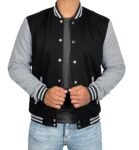 Varsity Jacket Black And Gray