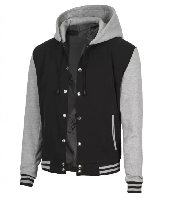 Black And Grey Varsity Jacket