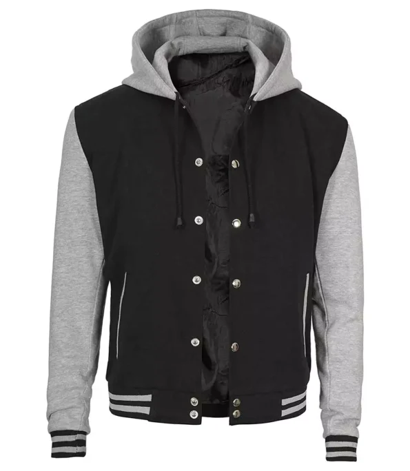 Black And Grey Varsity Jacket
