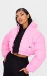 Cropped Puffer Jacket Pink