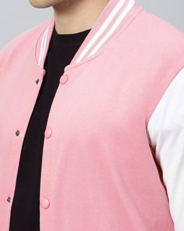 Pink Varsity Jacket Mens