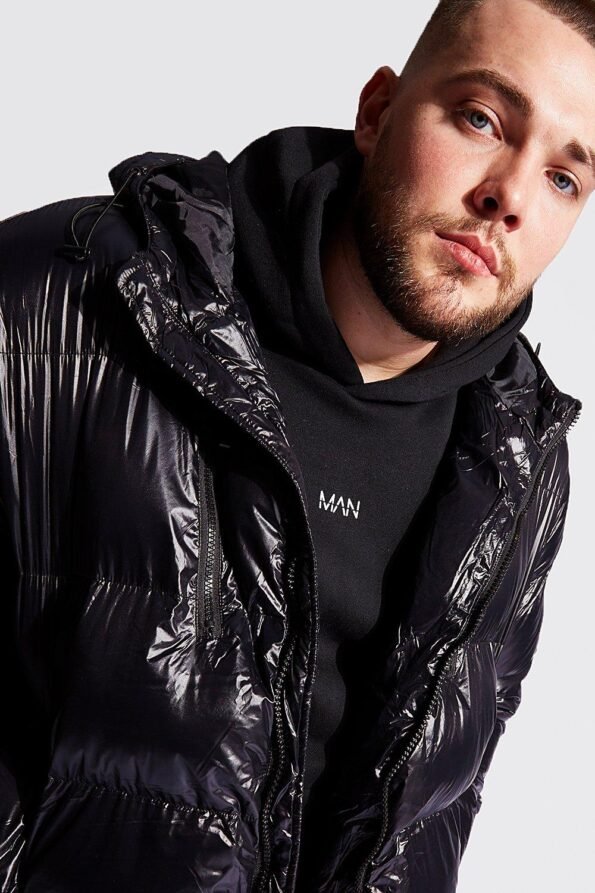 Wet Look Puffer Jacket