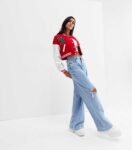 Red White Varsity Jacket Women