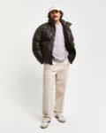 Men’s Puffer Leather Jacket