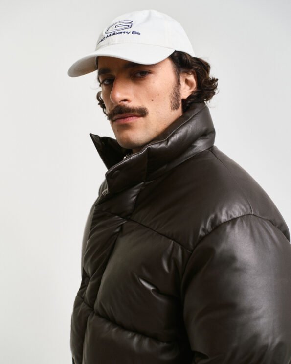 Men's Puffer Leather Jacket