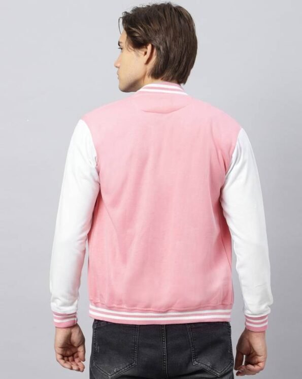 Pink Varsity Jacket Mens