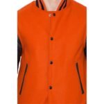Black And Orange Varsity Jacket