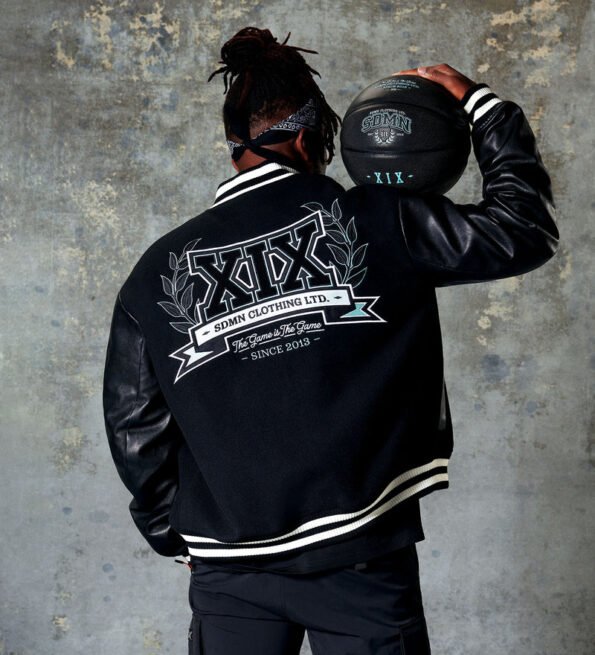 Gray And Black Varsity Jacket