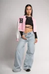 Pink And White Varsity Jacket