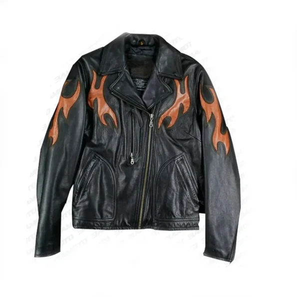 Black Harley Davidson Biker Leather Jacket Women’s