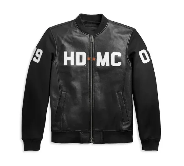 Harley Davidson HD MC Mixed Bomber Jacket