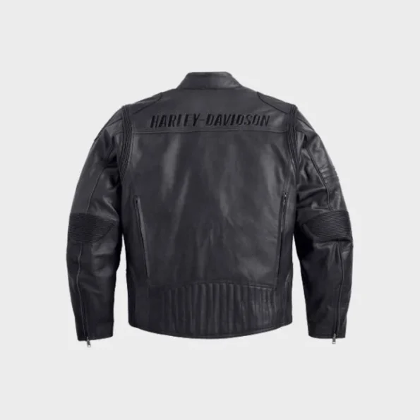 Authentic black leather moto jacket