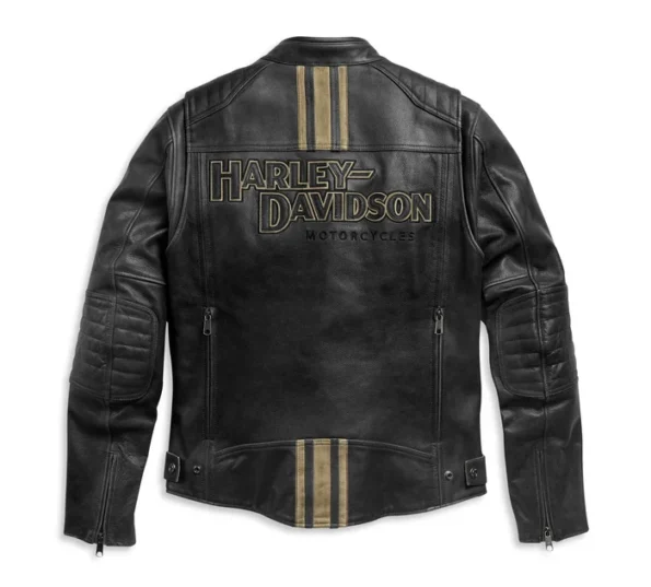 Durable leather Brawler motorcycle jacket