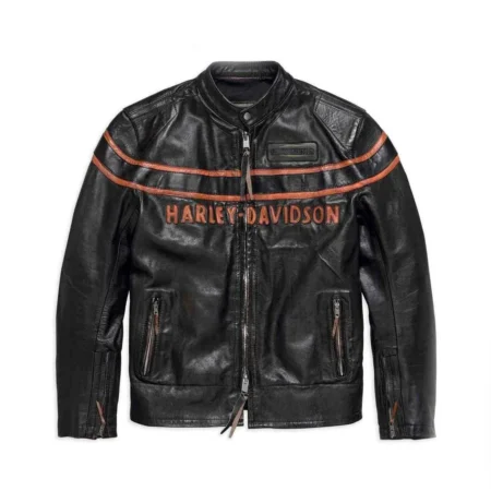 Harley-Davidson Mens Double Ton Slim Fit Leather Jacket
