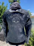 Black Willie G leather riding jacket